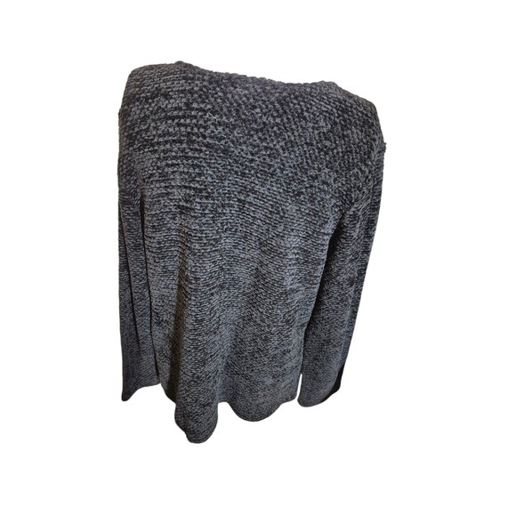 Sears The Designer Group VTG 80s 90s Chenille Cardigan Sweater Black Sz M - Picture 4 of 7